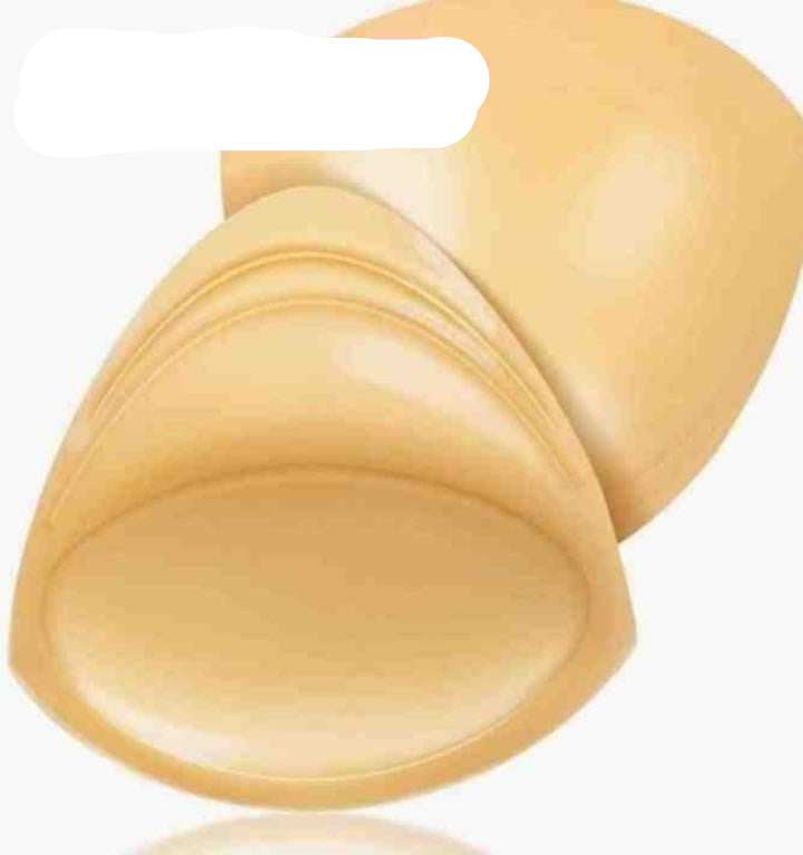 Niidor Self-Adhesive Insert Bra Pads,Women's Triangle invisible Croppable push-up Breast Cup Lifter for Underwear and Bikini, Nude Apricot - Double Sticky, Double Side Sticky