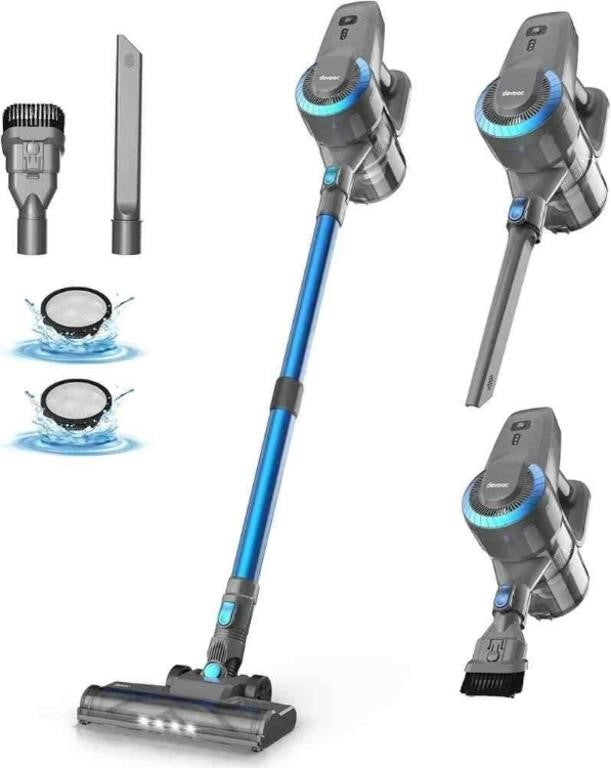 DEVOAC N300 Cordless Vacuum Cleaner, 6 in 1 Lightweight Stick Vacuum,
