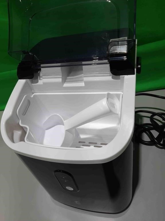 Nugget Ice Maker Countertop, Pellet Crushed Chewble Ice Cubes, 33LBS/24H, Compact Self-Cleaning Machine with Ice Bags for Home, Kitchen, RV, Camping Model:N280G, Black