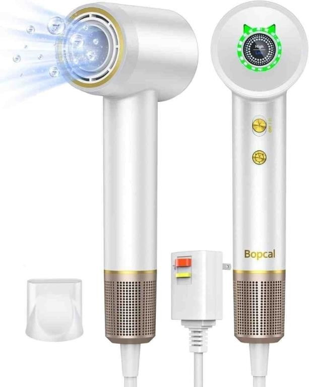 Bopcal Jet High Speed Ionic Hair Dryer, White, Model No- ZCY887-C