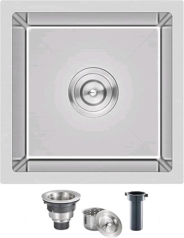 MENATT 15 x 15 Inch Undermount Kitchen Bar Sin