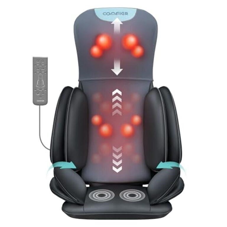 COMFIER Shiatsu Neck & Back Massager, Massage Chair Pad with Back Heat