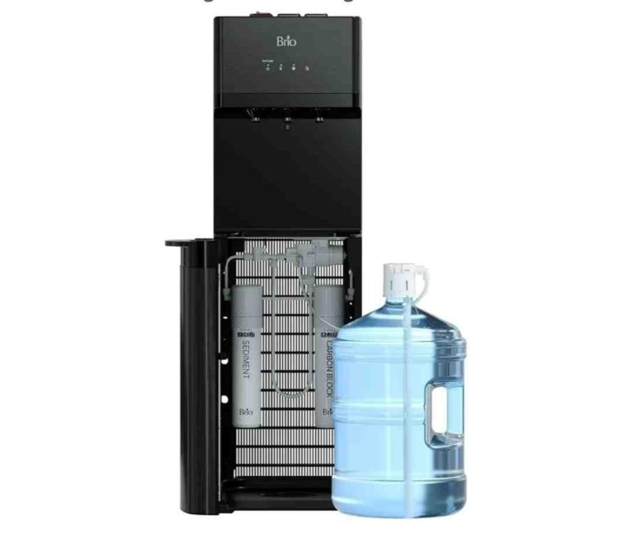 Brio 520 Series Lineless Bottom Loading Water Chiller, Black. #CLNLPOU520SCF2B.