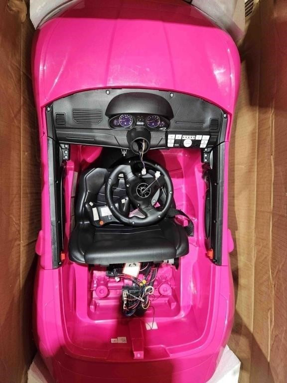 Costway 12V Kids Ride On Car Maserati GranCabrio Licensed with Remote Control and Lights, S502, Pink