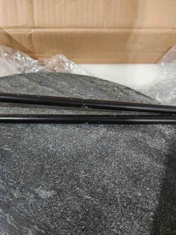 Round Coffee Table, Marble Top, Small, Black