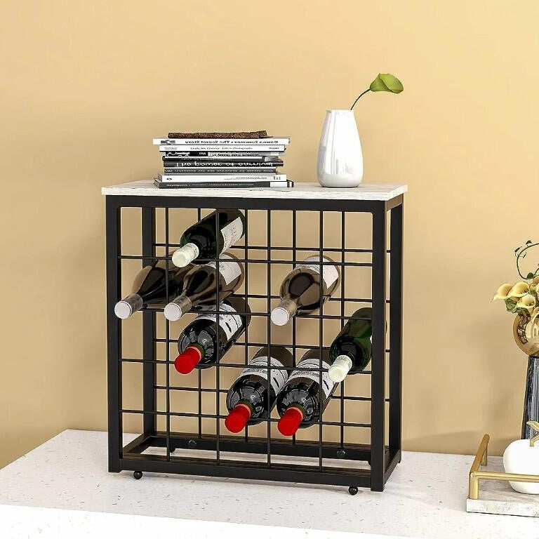 Foubam 5-Tier Display Storage Wine Rack for Counte
