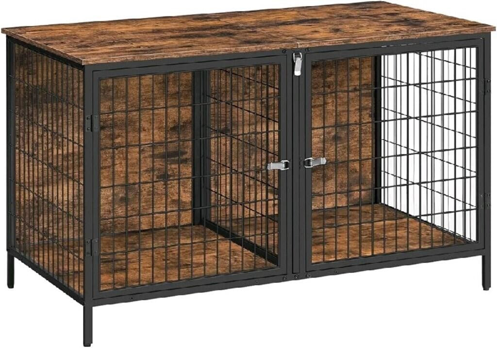DOG CRATE Furniture for 2 Dogs, Dog MAHANCRIS