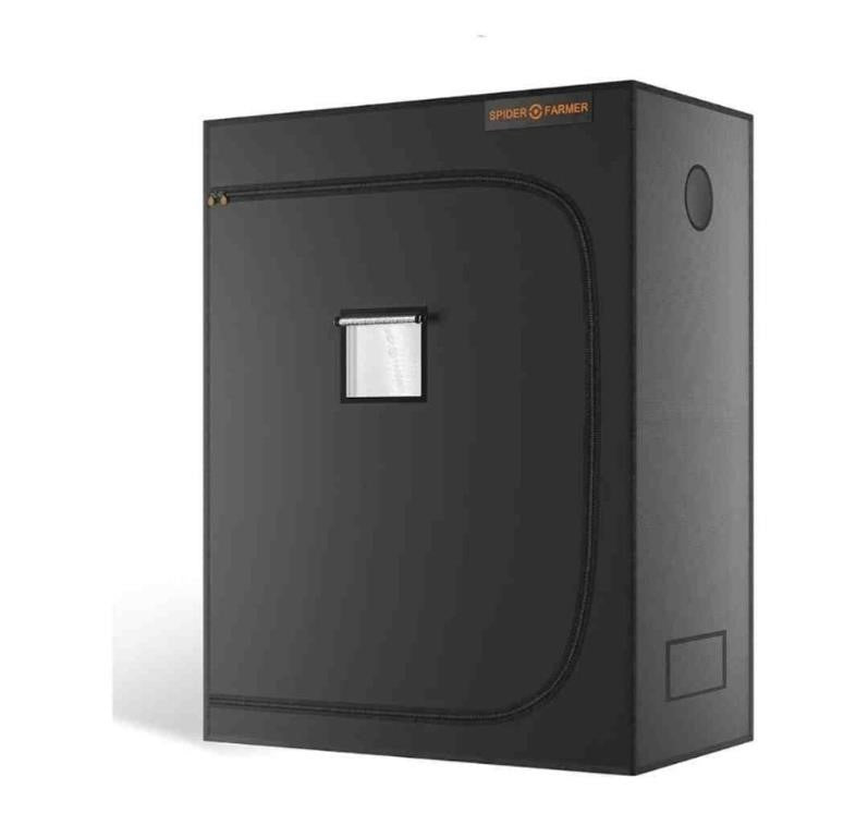 Spider Farmer Pro-Grade 2x4 Grow Tent, 55"x28"x80", with Observation Window and Floor Tray, 1680D Thicken Mylar Canvas Hydroponic Grow Tent, 4.6x2.3x6.6 for Indoor Growing for SF2000