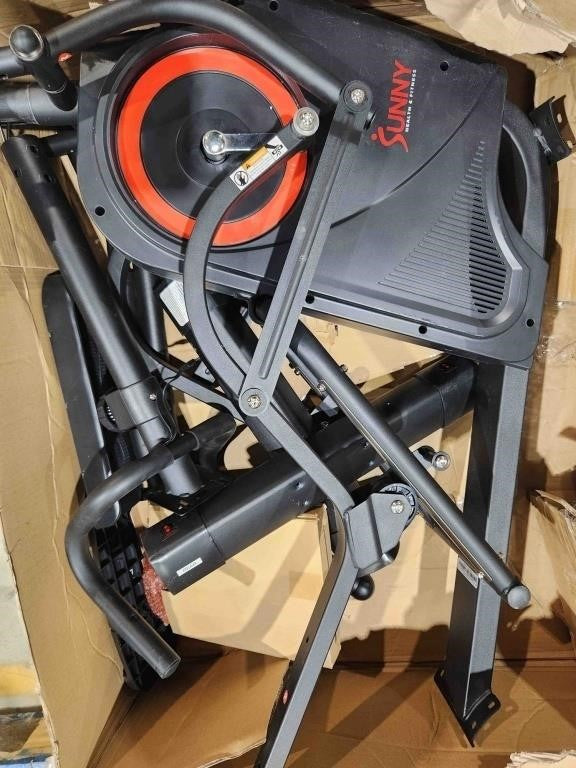 Sunny Health and Fitness Premium Cardio Climber Stepping Elliptical Machine, SF-E3919, Black