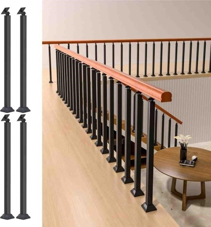 MM MELISEN Indoor Stair Railing Kits, Bla