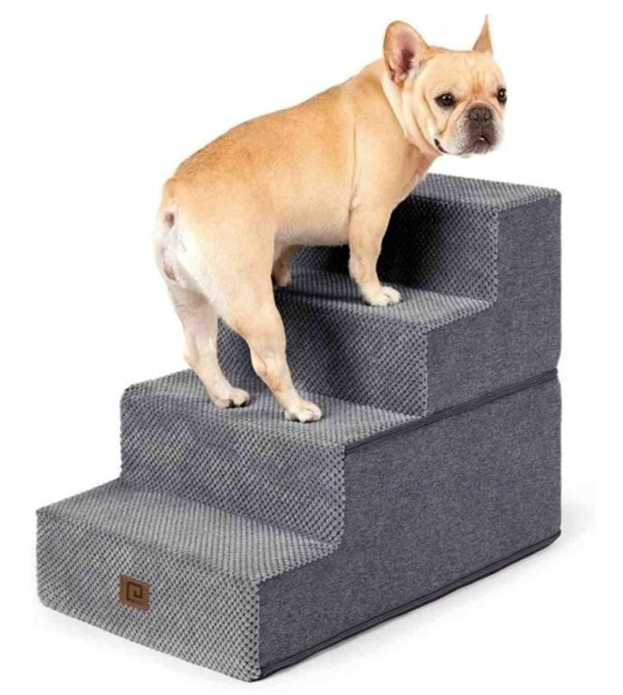 EHEYCIGA Dog Stairs for Small Dogs 18" H, 4-St