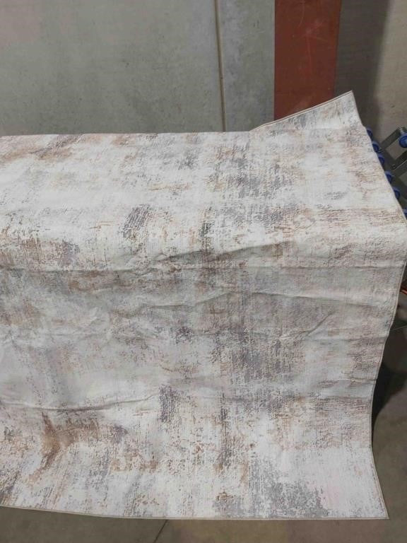 Famibay 6x9 Ft Area Rug Washable Rugs for Living Room Soft Wool Rugs for Bedrooms Low Pile Abstract Floor Rugs for Dining Room Nursery (Beige/Camel)