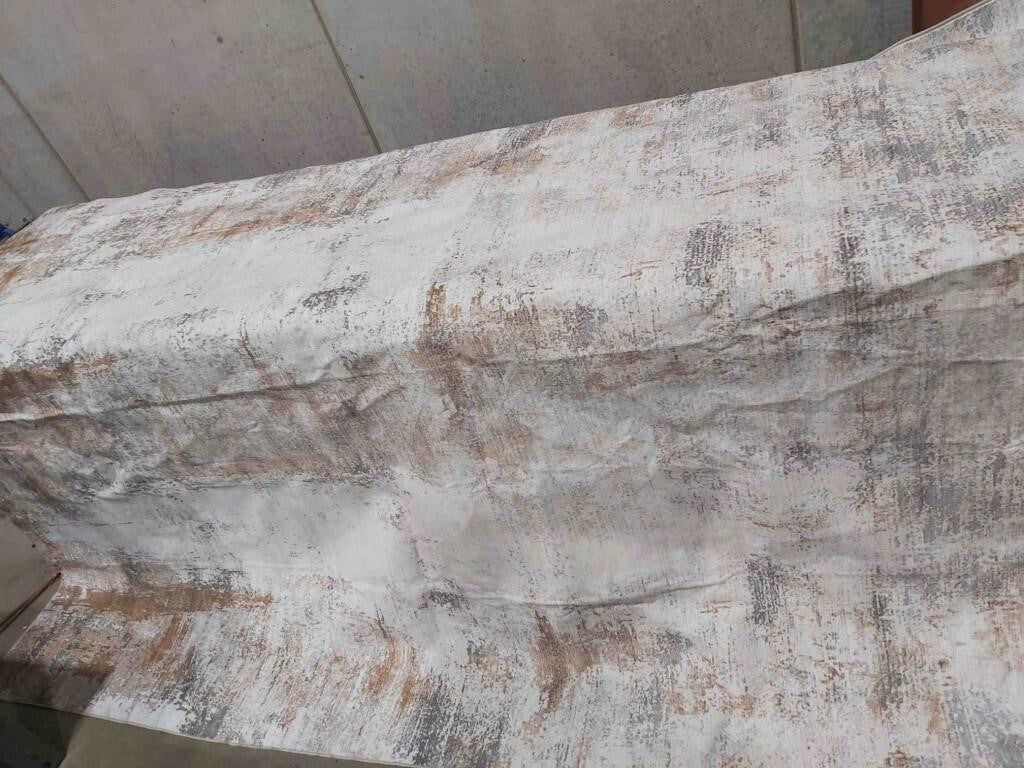 Famibay 6x9 Ft Area Rug Washable Rugs for Living Room Soft Wool Rugs for Bedrooms Low Pile Abstract Floor Rugs for Dining Room Nursery (Beige/Camel)