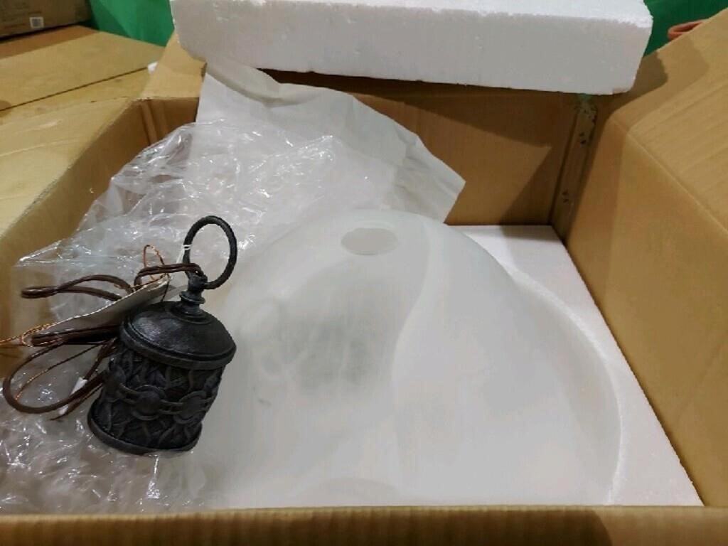 Plug in Pendant Light Alabaster Glass Shade Ha