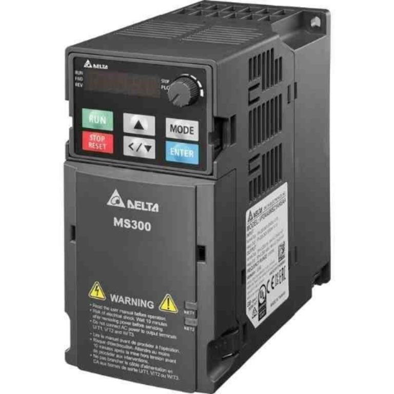 DELTA VFD3A0MS53ANSAA VFD-MS300 Series Drive 2HP 1.5KW, 575V, 3.0A, 3PH Compact Vector Control Drive Line