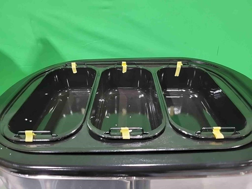 Sunvivi Electric Roaster Oven with Removable 3-bin