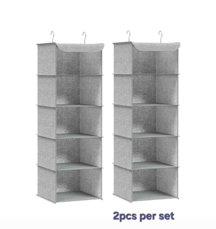 SONGMICS Hanging Closet Organizer, Hanging Storage Shelves