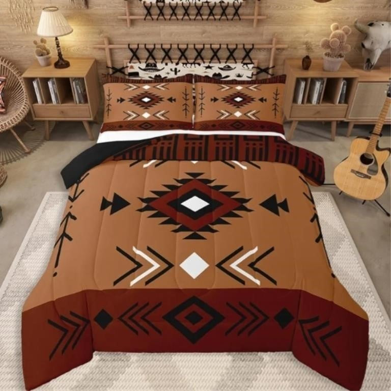 Erosebridal Full Size Western Aztec Bedding Set