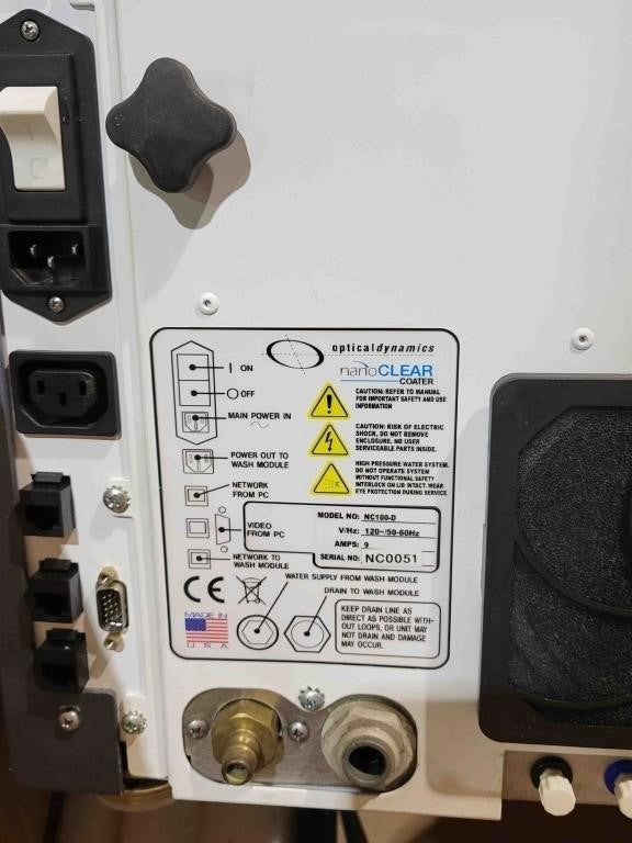 Optical Dynamics Nano Clear Coater. Model NC100-D