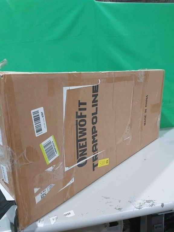 ONETWOFIT 42" Rebounder Trampoline for Adults, Silent Mini Trampoline Indoor Exercise Fitness Trampoline Bungee Rebounder Workout, Green