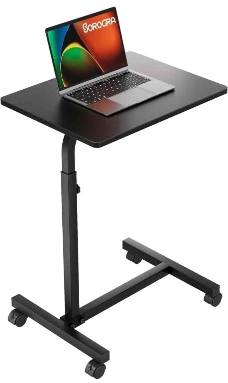 SOROGRA Overbed Table with Lockable Wheels, He