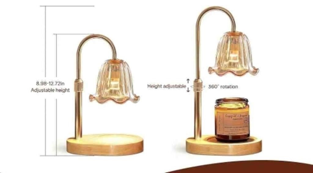 Homelist Candle Wax Warmer with Timer Dimmable, Golden