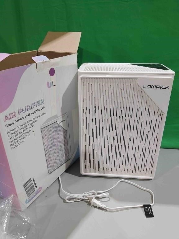 LAMPICK Air Purifiers for Home Large Room up to 1736ft², H13 True HEPA Air Cleaner for Bedroom with PM2.5 Display Air Quality Sensor, Fragrance Diffuser, Air Filter for Wildfire Smoke Pet Hair Dust, White