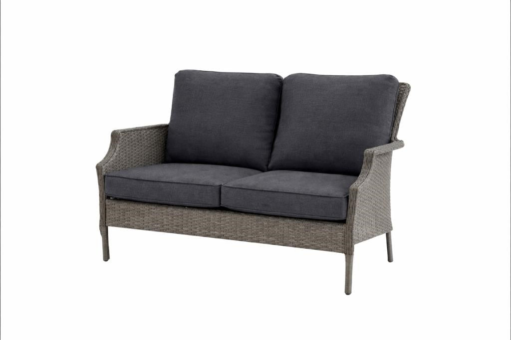 Grayson Ash Gray Wicker Outdoor Patio Loveseat