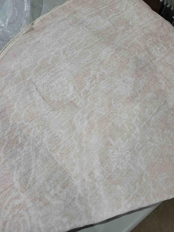 Oversized Round Abstract Area Rug – Ivory/Beige – Approx. 188" Diameter