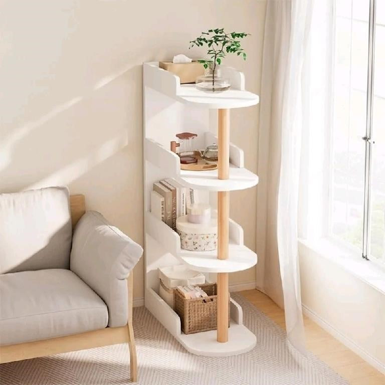Yiree Wooden 4-Layer Bookshelf, Storage Rack