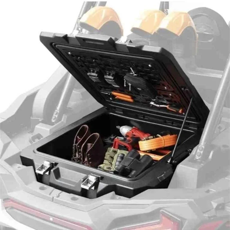 KEMIMOTO 100L UTV Cargo Box Cargo Bed Storage Box Compatible with Polaris RZR XP 1000/4 2018-2023, RZR XP Turbo 2018-2021, RZR XP Turbo S 2018-2020