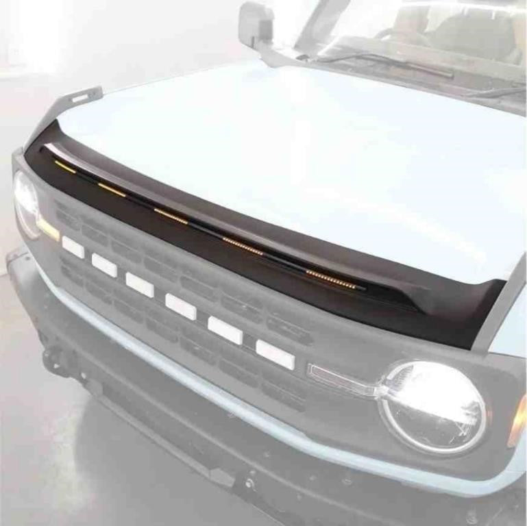 Hood Deflector with Light for Bronco 2021-2024 Amber Lighted Bug Deflector