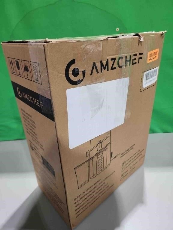 MZCHEF Cold Press Juicer, 5.8" Self-Feeding Juicer Machines for Whole Vegetable & Fruit, Masticating Juice Easy to Clean, High Juice Yield, Large Auger, Triple Strainers - Gray -