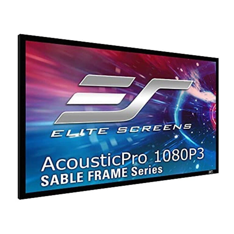 Elite Screens Sable Frame, 120-inch 16:9, Sound Transparent Fixed Frame Projection Projector Screen, ER120WH1-A1080P3 -