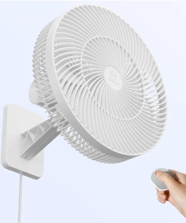 LEMOISTAR 12" Wall Mounted Fan with Remote Control