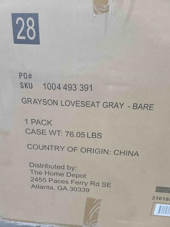 Grayson Ash Gray Wicker Outdoor Patio Loveseat