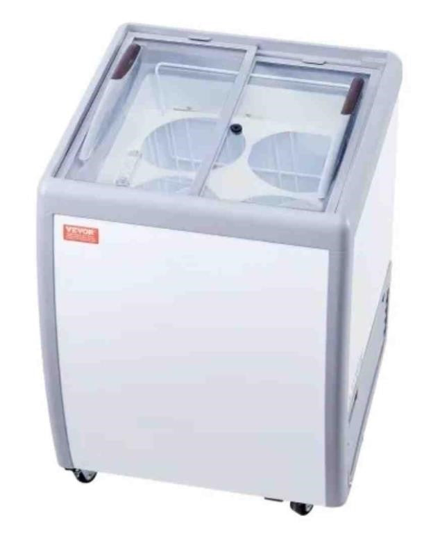 VEVOR Commercial Ice Cream Display Case, 5.6 Cu.ft Chest Freezer,