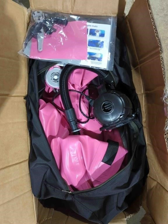 Gymnastics Mat with Air Roller, Pink, 3.3ftx23.6inch