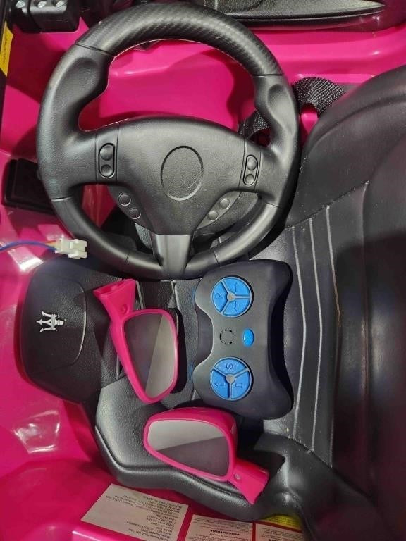 Costway 12V Kids Ride On Car Maserati GranCabrio Licensed with Remote Control and Lights, S502, Pink