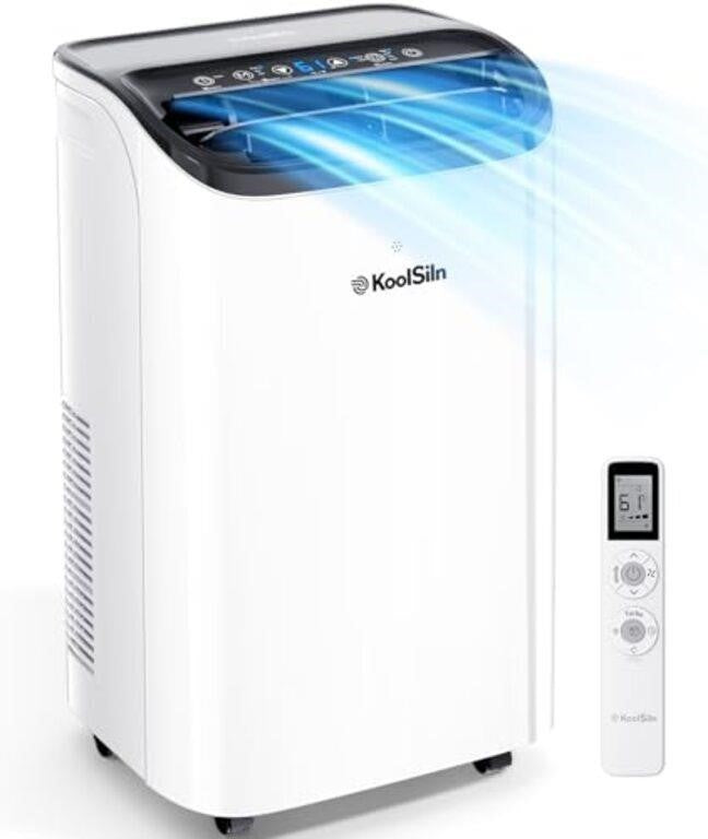 14,000 BTU Portable Air Conditioner with WiFi & Remote Control, WHITE