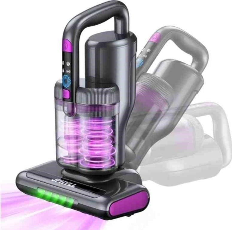 Jphyll Mattress Vacuum Cleaner, 20Kpa Suction Bed Vacuum Cleaner with 253.7nm UV-C Light