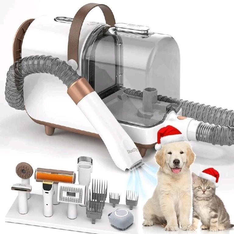 Bunfly Dog Grooming Kit & Vacuum Suction 99.99% Pe