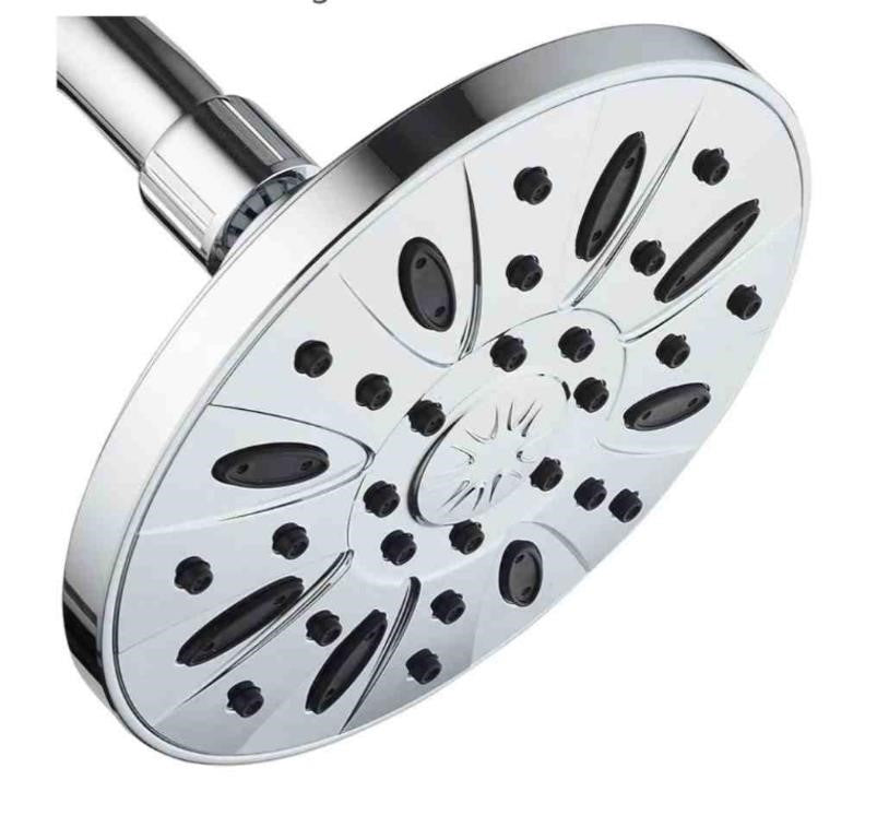 AquaDance Chrome High Pressure 6 inch Luxury Spa Rain Shower Head. Anti-Clog Nozzles, Angle Adjustable, Premium Finish. Trust Premier American Brand from Leading U.S. Showerhead -