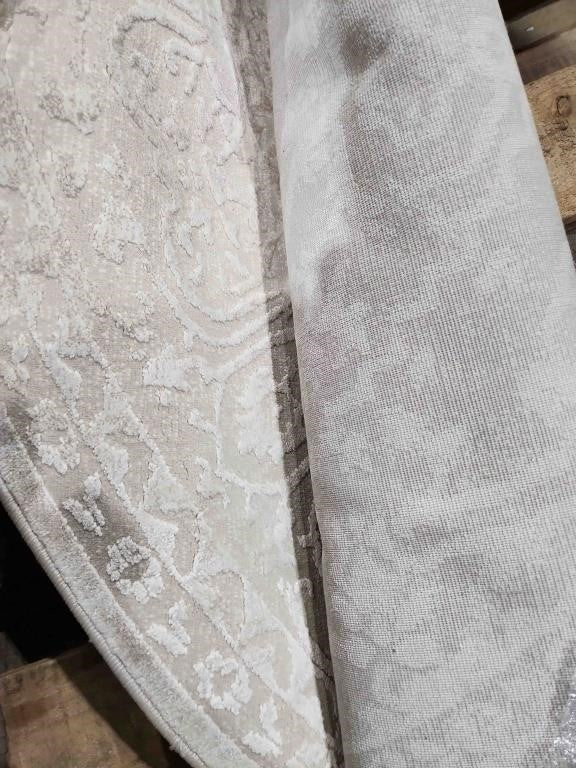 Reflection Collection Area Rug - 8' Round, Creme & Ivory, SAFAVIEH
