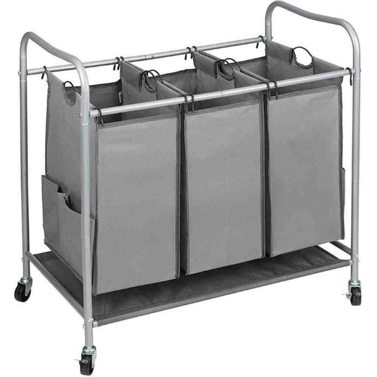JINAMART Laundry Sorter Basket With Rolling Cart