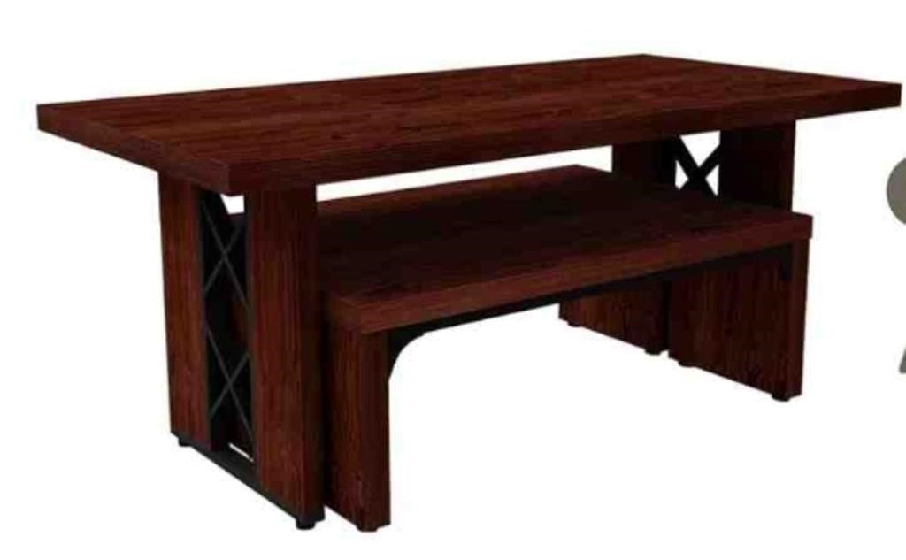 HIPIHOM Dining Table, Thick MDF Tabletop