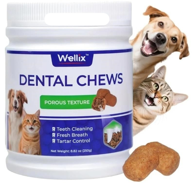 Wellix Dental Treats for Cats and Small Dogs, Chicken Flavor (8.82oz)