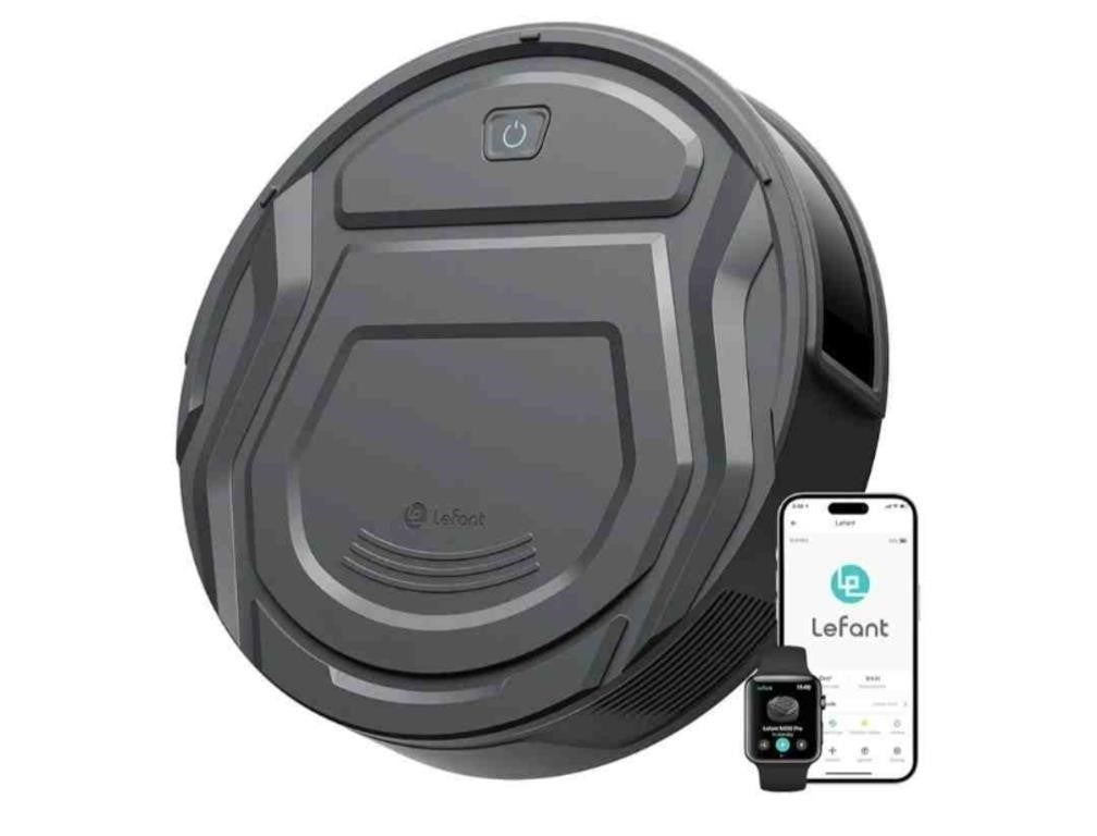 Lefant Robot Vacuum Cleaner, 6 Cleaning Modes, 200 Mins Runtime, 4000Pa Suction, SmartSense Technology, Multi-Surface Cleaning, WiFi/App/Alexa Control, Ideal for Pet Hair and Hard Floor(M210 Pro)