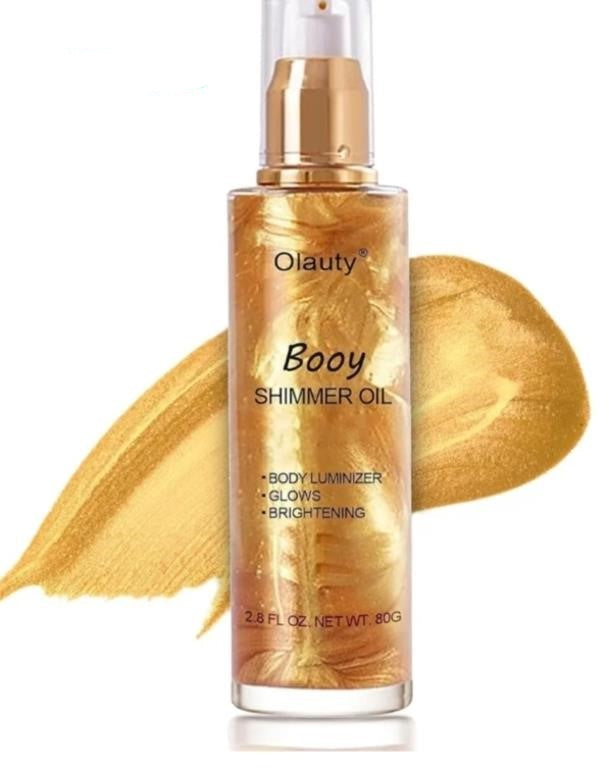 Olauty Body Shimmer Oil, Glow Glitter Oil,2.8oz Face Glow Highlighter Illuminator