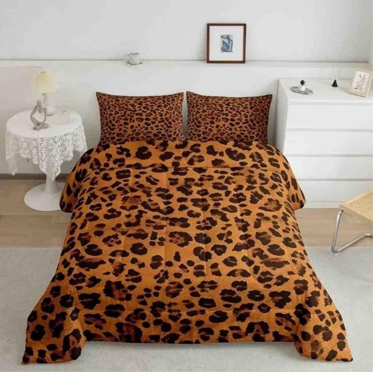 Feelyou Leopard Comforter Set Twin Cheetah Comforter